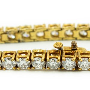 Estate Yellow Gold and Diamond Tennis Bracelet