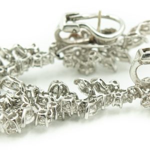 Estate Platinum Day/Night Diamond Ear Pendants
