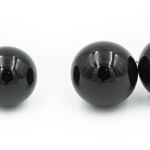 Victorian Yellow Gold and Onyx Earrings and Pendant Suite