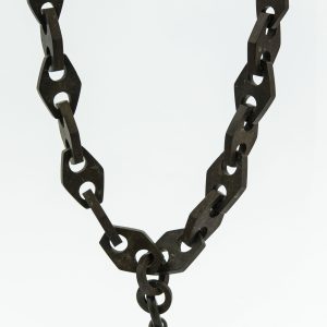 Victorian Guta Percha Cross Pendant Necklace