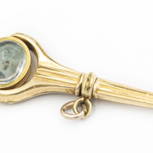 Victorian Gold Filled Bloodstone Flip Key Fob