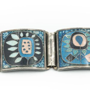 Estate Mid Modern Enamel Bracelet by Perli Werkstatte