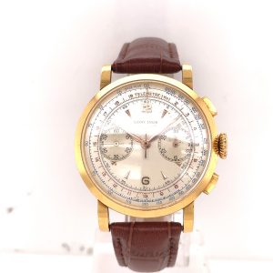 MK Personal Collection 18K Tri-Color Longines Flyback Chronograph Ref 6234 Cal. 30CH Wristwatch Circa 1953