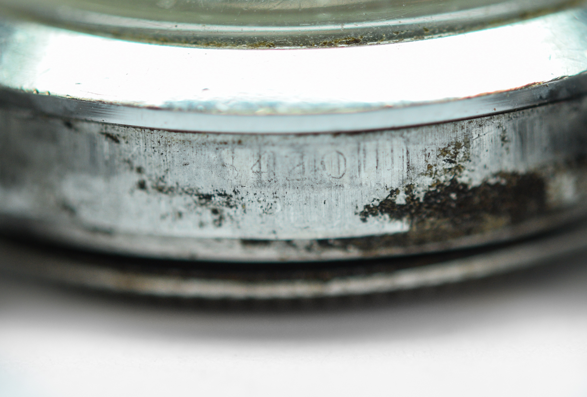 MK Personal Collection Steel Rolex Oyster Speedking Glossy Tropical Dial Wristwatch Ref 6420 Circa 1961