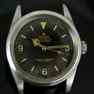 MK Personal Collection Men's Steel Tropical Rolex Explorer Ref 1016 Wristwatch Circa 1964