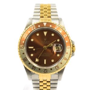 MK Personal Collection Rolex Root Beer GMT Master Wristwatch Ref 16713 Circa 1990/1 with Papers