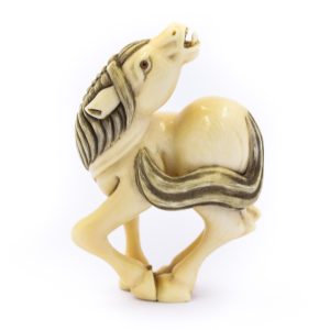 Netsuke Neighing Horse By Ikko Nasakatsu 0617