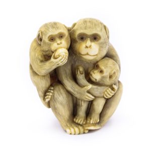 Netsuke Three Monkey's by Ikko Masakatso 0599