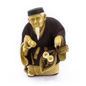 Netsuke Old Man Traveler