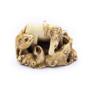 Netsuke Chinese Zodiac with Animals 0622