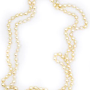 Contemporary Endless Strand Pearl Necklace