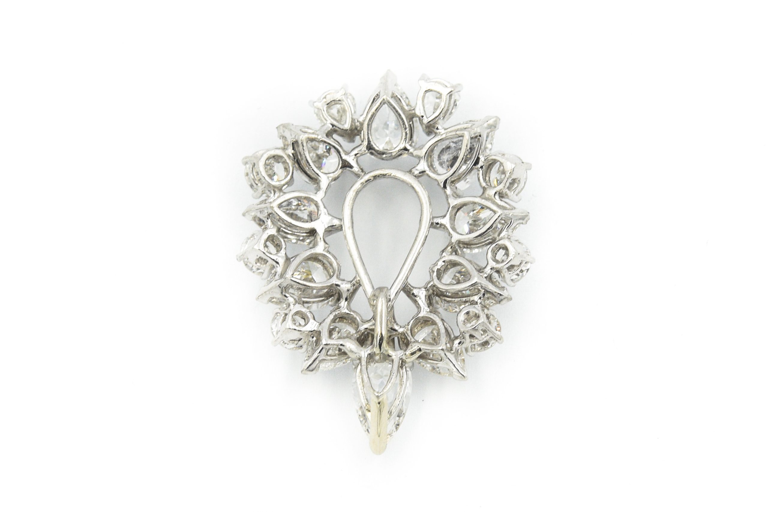 Estate Platinum and Diamond Semi Mount Pendant