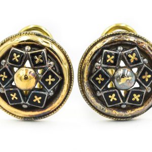 Estate Victorian Style Yellow Gold Earrings