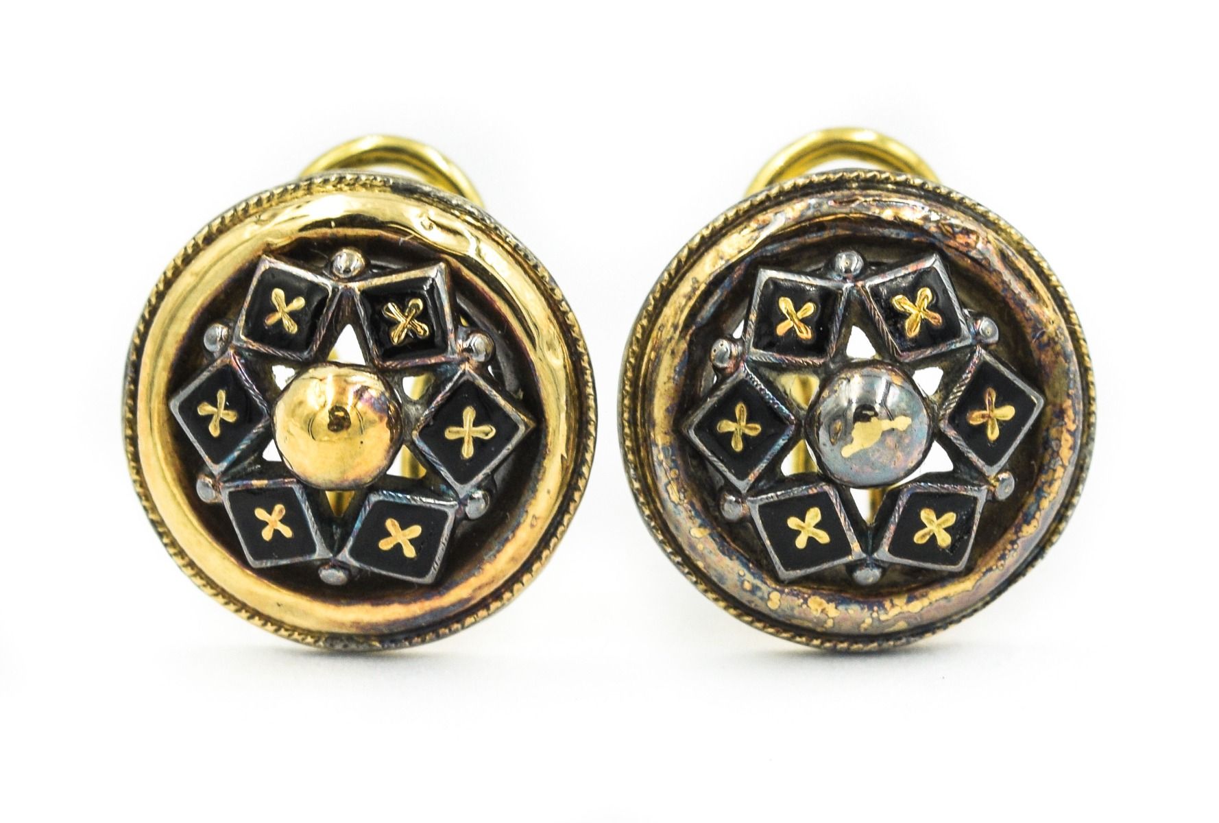 Estate Victorian Style Yellow Gold Earrings