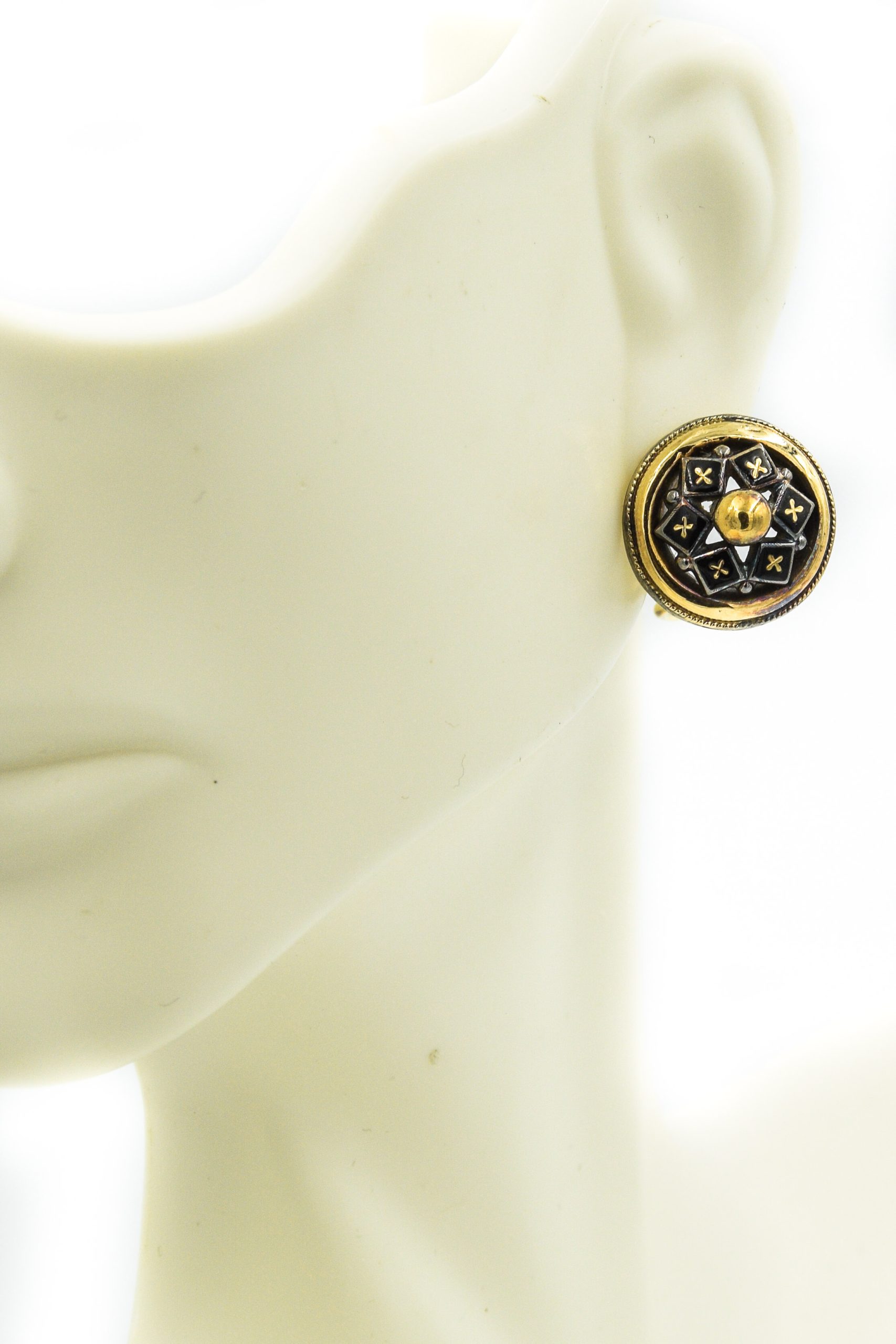 Estate Victorian Style Yellow Gold Earrings