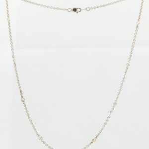 Estate Contemporary White Gold and Diamond Necklace
