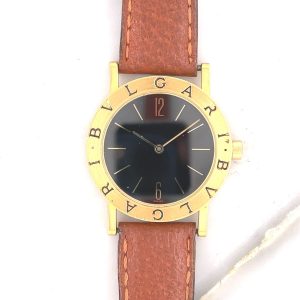 Mk & DK Personal Collection - Unisex 18K Yellow Gold Circular Bulgari Wristwatch Ref A5005 Circa 1990's