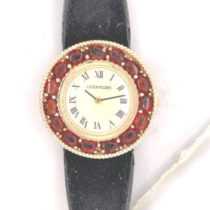 MK & DK Personal Collection - Ladies 14K Yellow Gold and Citrine Wristwatch by Lucien Piccard Circa 1960's