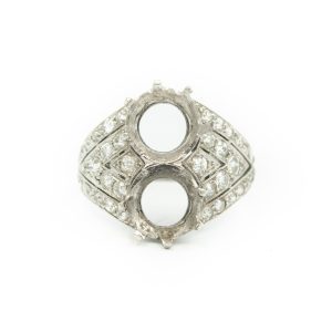 Estate Platinum and Diamond Semi Mounting