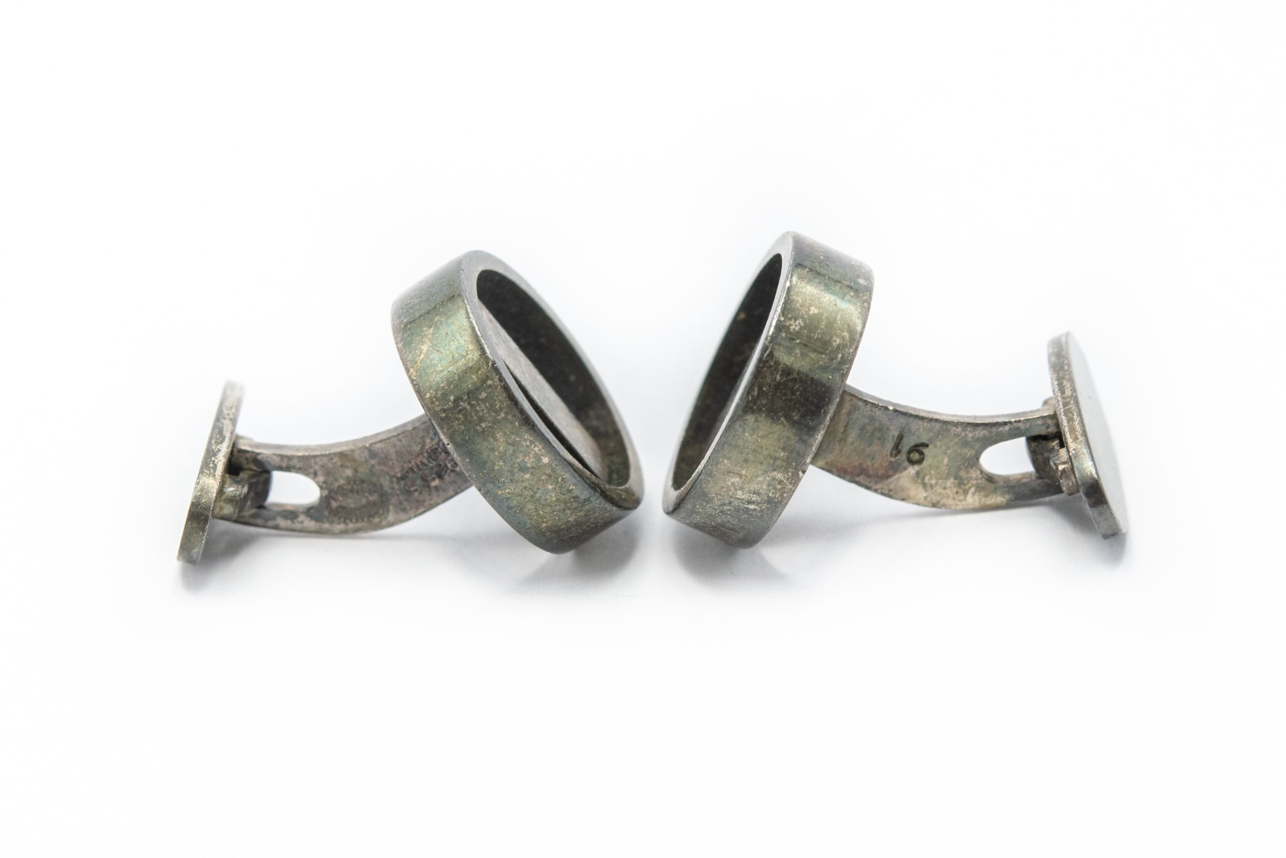 Estate Vintage Sterling Silver Cufflinks by Soren Georg Jensen