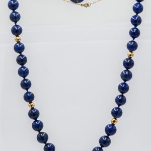 Estate Lapis Lazuli Necklace and Bracelet Suite