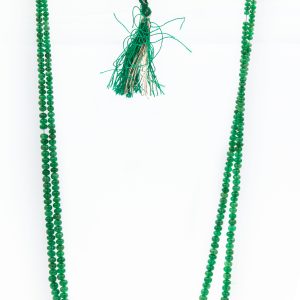 Estate Emerald Bead Tassel Necklace