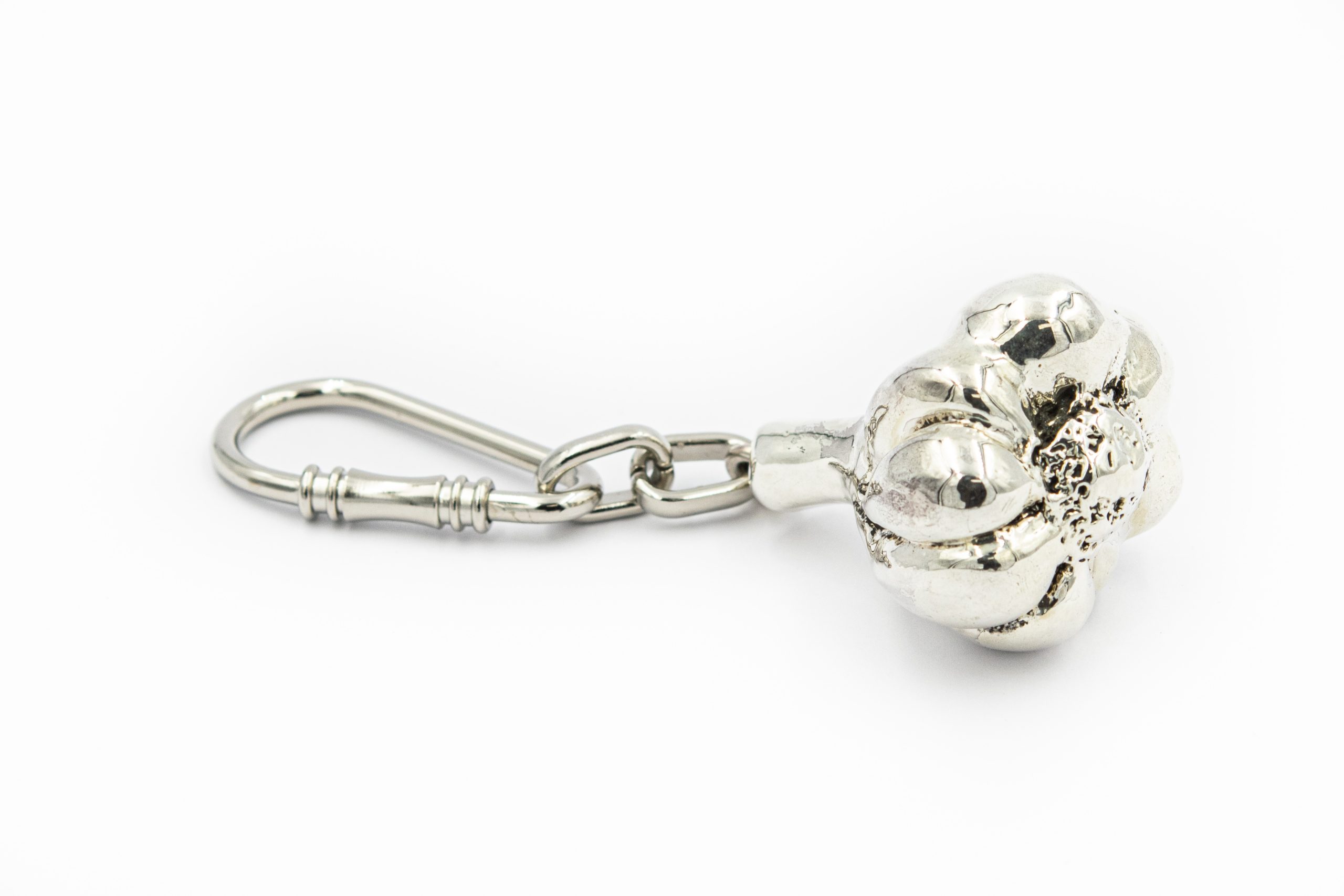 Estate Wassershtrom Sterling Silver Garlic Clove Key Chain