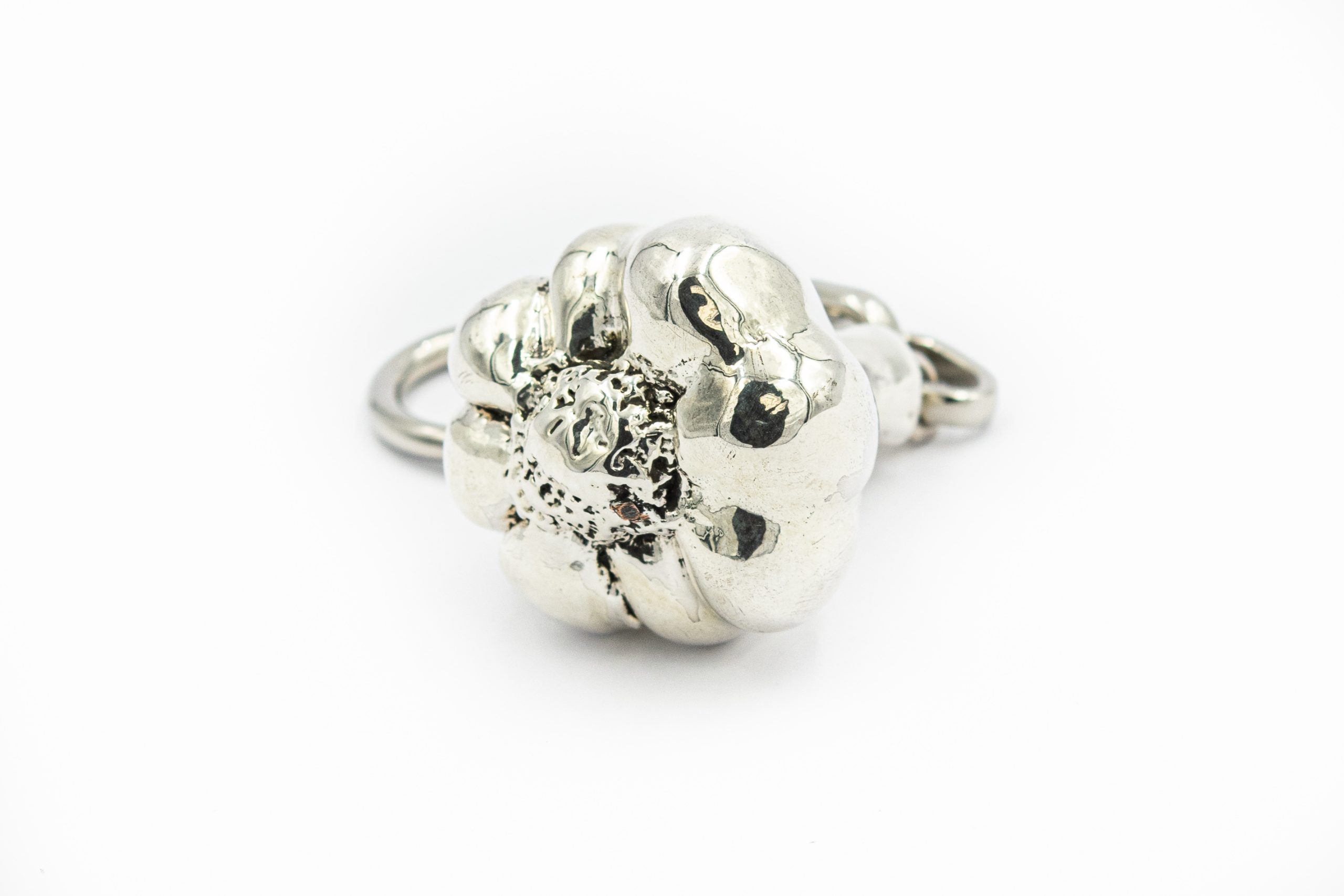 Estate Wassershtrom Sterling Silver Garlic Clove Key Chain