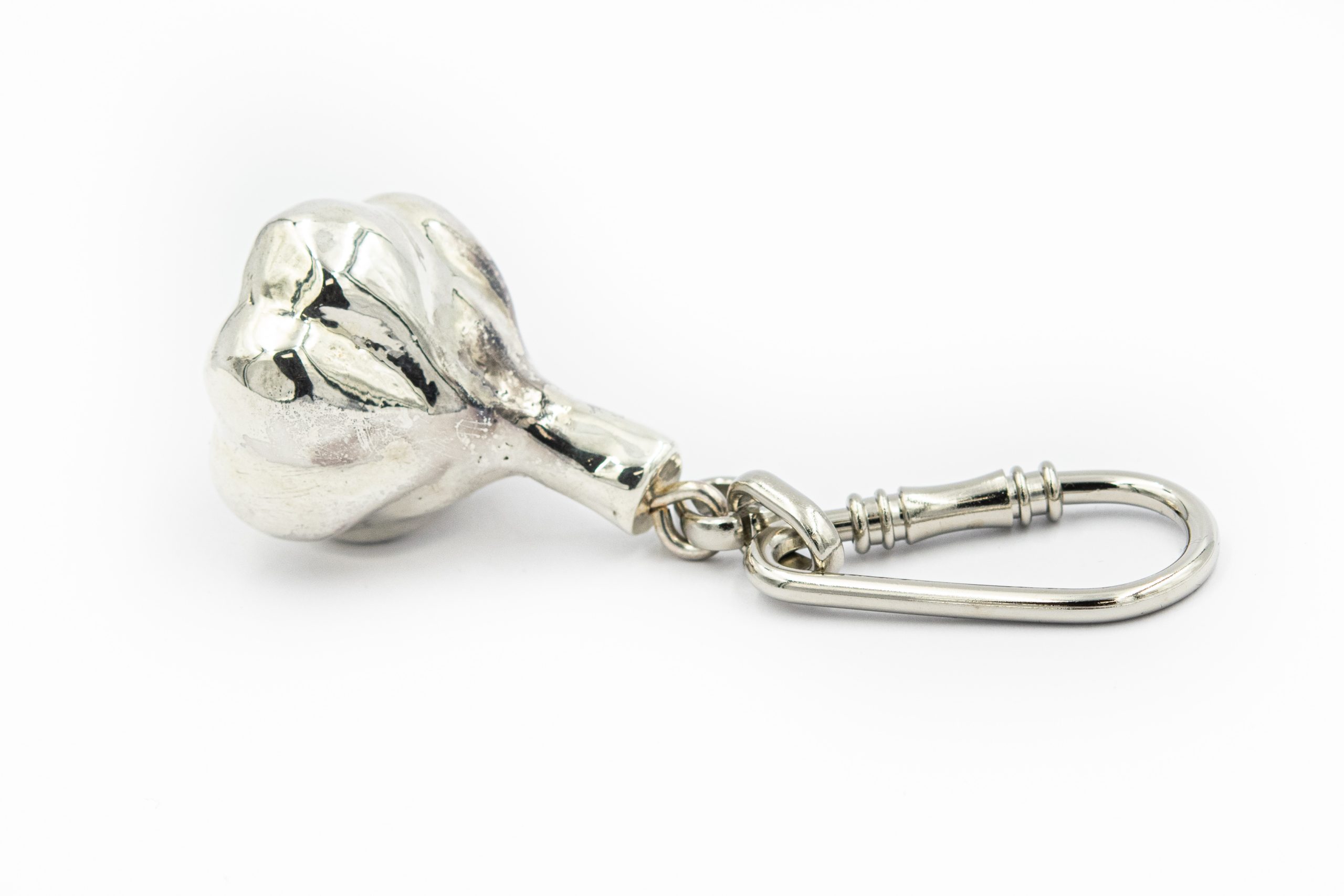 Estate Wassershtrom Sterling Silver Garlic Clove Key Chain