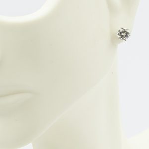 Estate White Gold and Diamond Stud Earrings