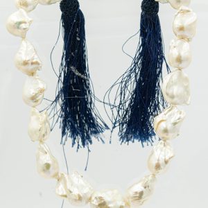 Estate Large Baroque Pearl Necklace