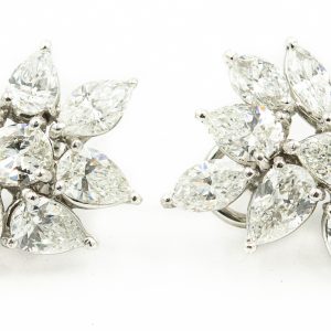 Estate Platinum and Diamond Earrings DC