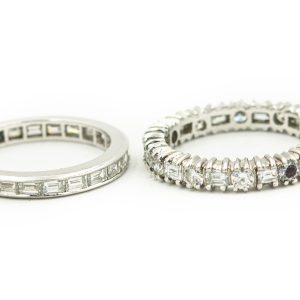 Estate Collection of (4) Diamond Eternity Rings DC