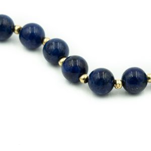 Estate Beaded Lapis Lazuli Bracelet