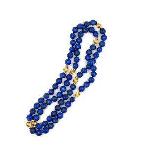 Estate Beaded Lapis Lazuli Necklace