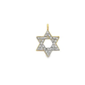 Estate Gold and Diamond Star of David Pendant
