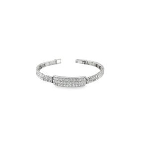 Estate White Gold and Diamond Bracelet Set