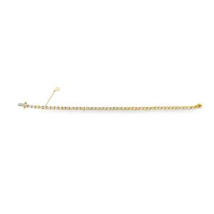 Estate Yellow Gold and Diamond Tennis Bracelet