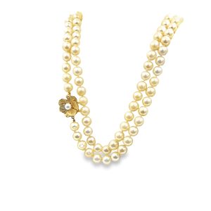 Estate Vintage Single Strand Cultured Pearl Necklace