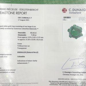 Estate Unique Contemporary Gold, Diamond and Emerald Ring By Piranesi