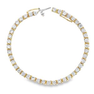 18K Yellow Gold Diamond Tennis Bracelet.