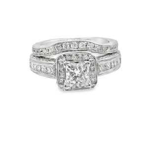 White Gold Diamond Wedding Band Set