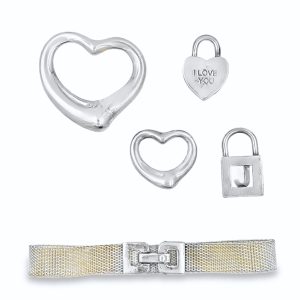 Five-piece collection of Tiffany & Co. Sterling silver.