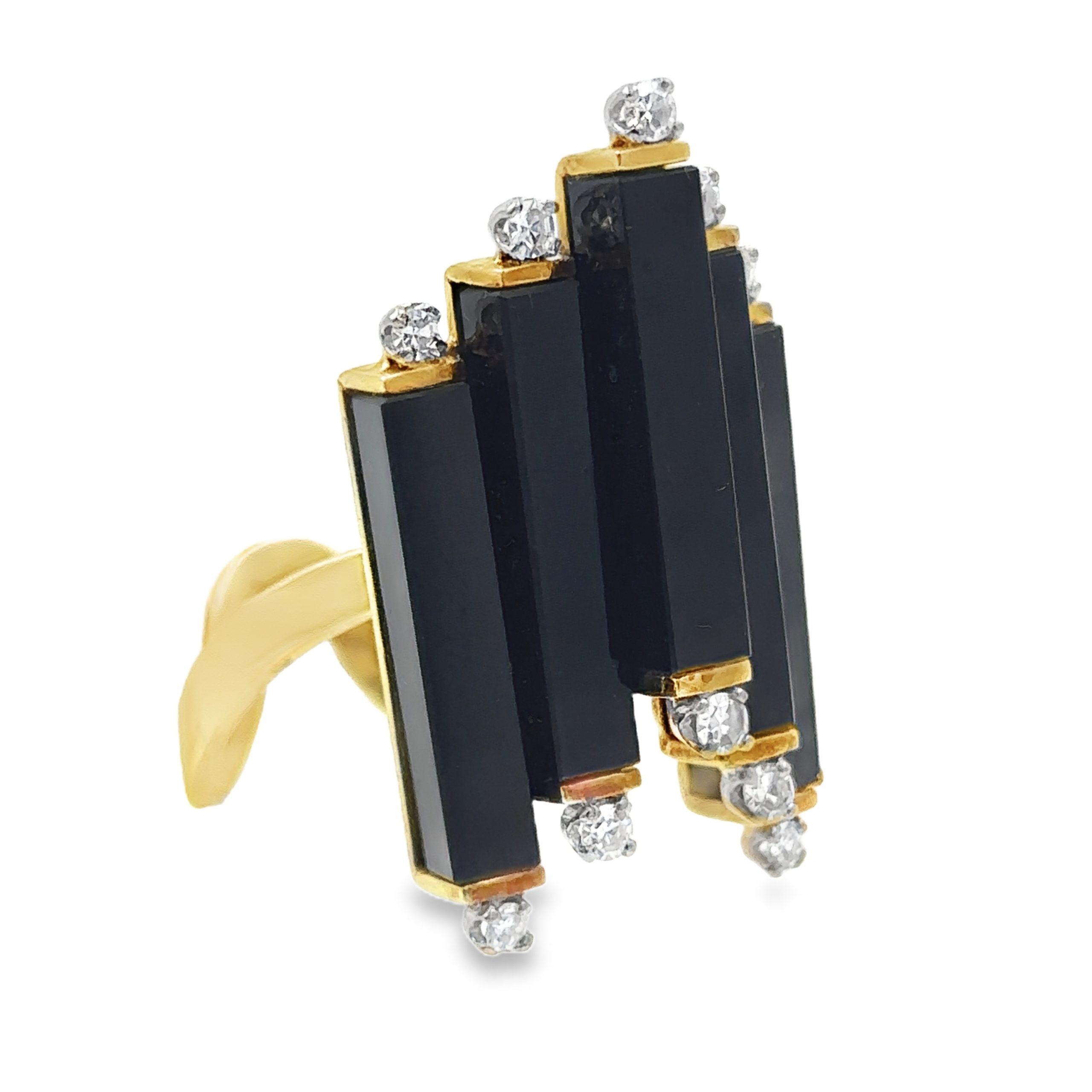 1980’s Diamond and Onyx Chevron Band