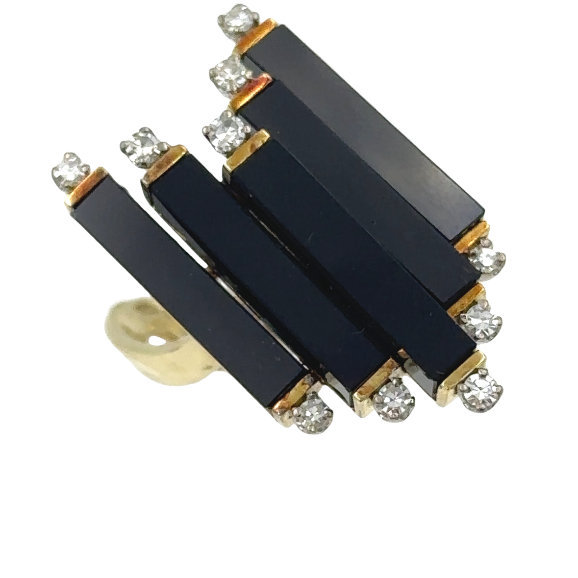 1980’s Diamond and Onyx Chevron Band - Image 5