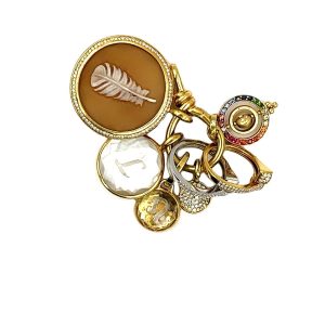 Estate Yellow Gold and Diamond Charm Pendant by Ippolita, Marli and Tempe St. Clair