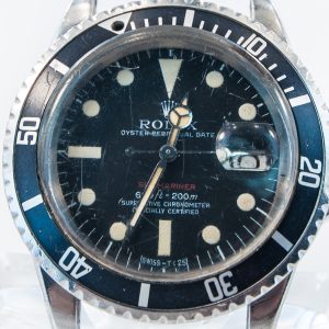 MK Personal Collection Rolex Red Submariner 1680 Superlative Chronometer Wristwatch Circa 1970