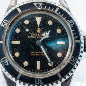 MK Personal Collection Super Rare First Series Pointed Crow Guard Rolex 5513 Submariner Underline Gilt Dial Wristwatch