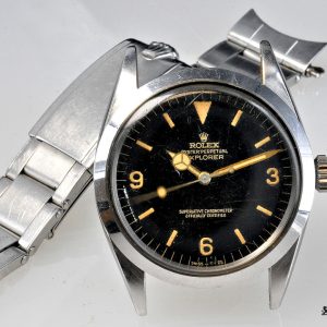 MK Personal Collection Fantastically Rare Men's Steel Rolex Explorer Wristwatch Ref 1016 Glossy Dial Circa 1964