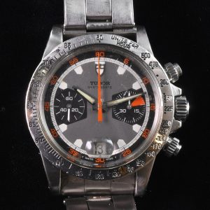MK Personal Collection Super Rare Tudor Monte Carlo "Home Plate" Chronograph Wristwatch Circa 1970